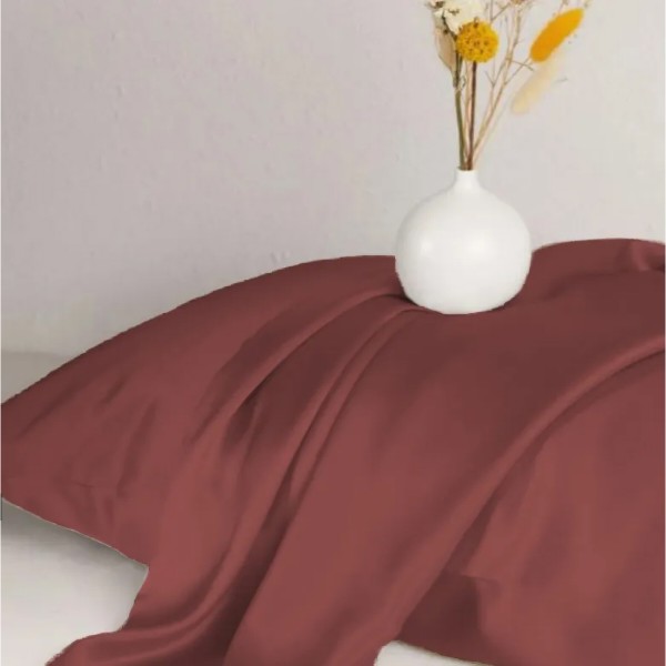 Фото - Комплект постельного белья MirSon Satin Light Pro 10-021 Brick red 220х240 (2200011025537)